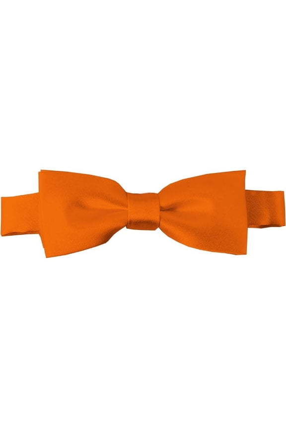 Solid Orange Kid's Pre-Tied Bow Tie