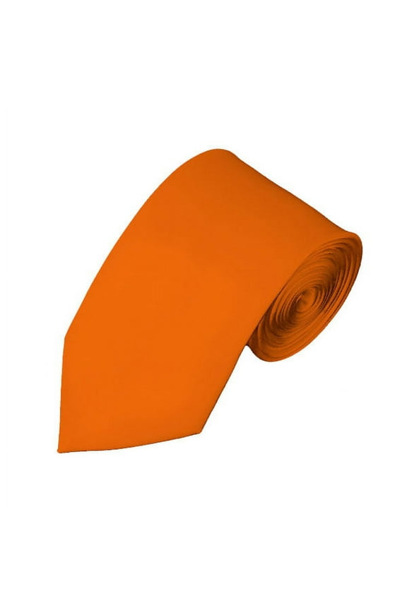 Solid Orange Slim Men's Necktie