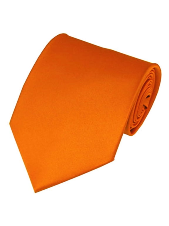 Solid Orange Traditional Men's Necktie