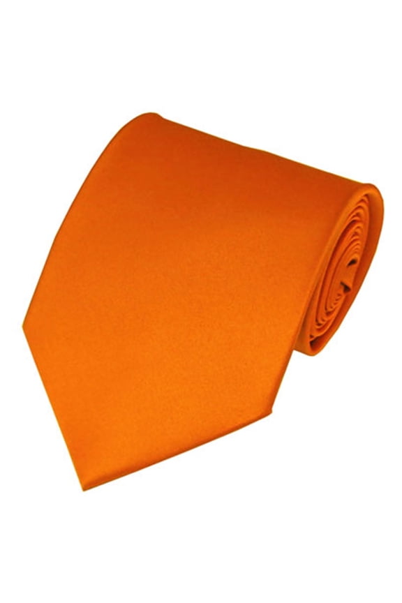 Solid Orange Traditional Men's Necktie