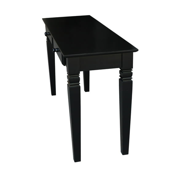 Solid Parawood Java 2-drawer Sofa Table Black Painted