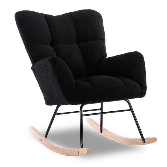 Solid Pattern, Black Chair - Suitable for Bedroom and Living Room
