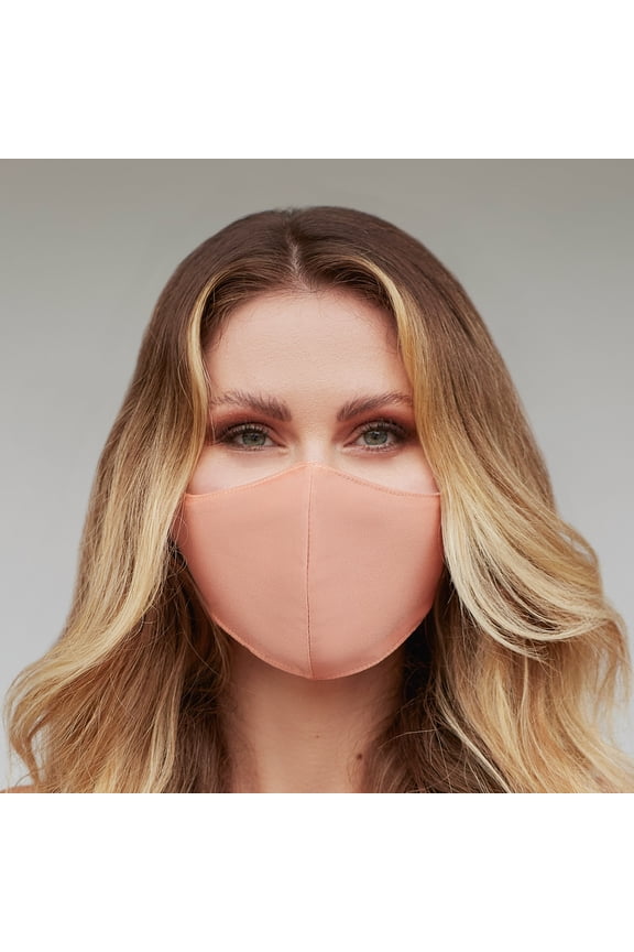 Solid Peach Coral Face Mask