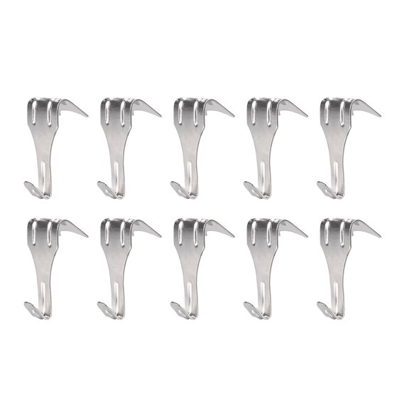 Solid Picture Hooks Rail Hanging Hook Galvanized Finish 54mmx29mm silver 10 Pack