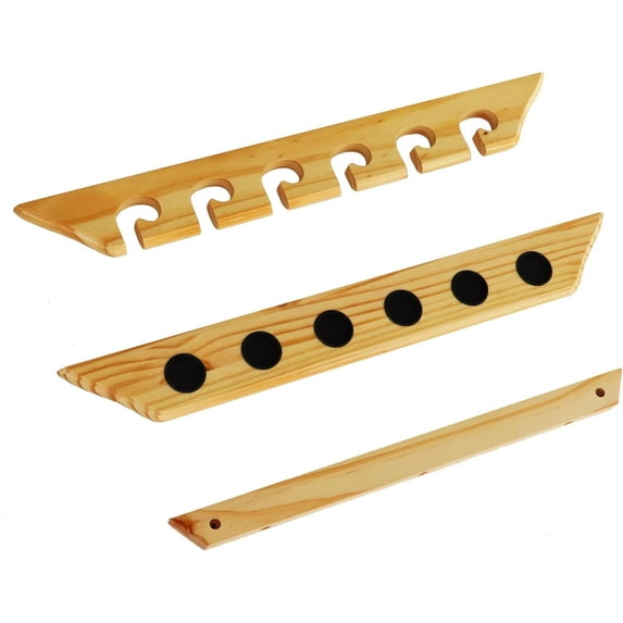 Solid Pine Fishing Rod Rack for Wall and Ceiling Storage - Vertical