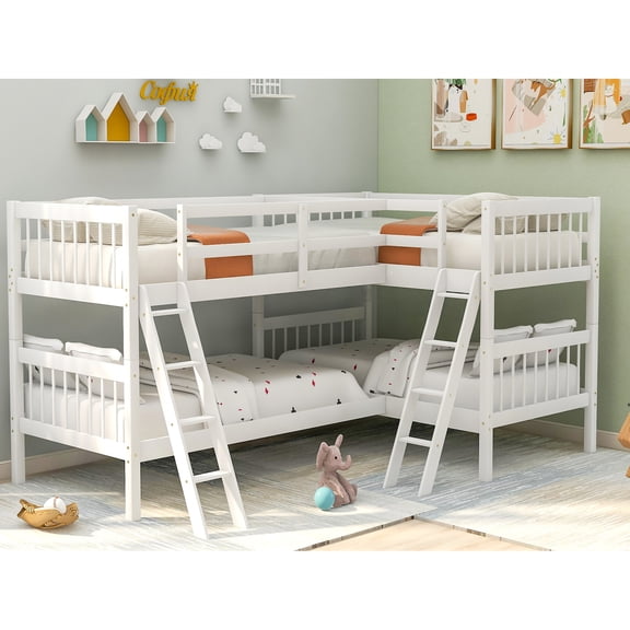 Solid Pinewood - Space Optimization - Lake House Sleep - Durable Bunk Bed