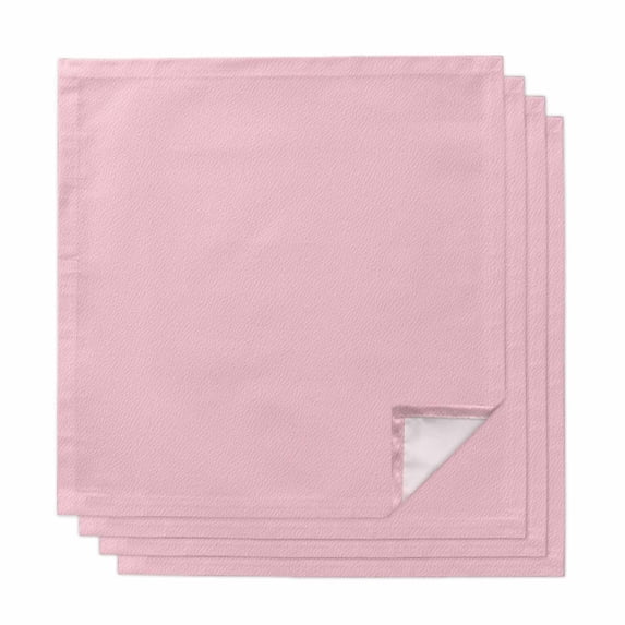Solid Pink Cloth Napkins, Romantic Minimalism Abstract Denim Texture Washable and Reusable Dinner Napkins Set of 4, Table Napkin for Kitchen Party Birthday Wedding Hotel Housewarming 20"x20"