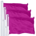 thumbnail image 1 of Solid Pink Color Flag 3x5FT 3-Pack Printed 150D Polyester By G128, 1 of 3