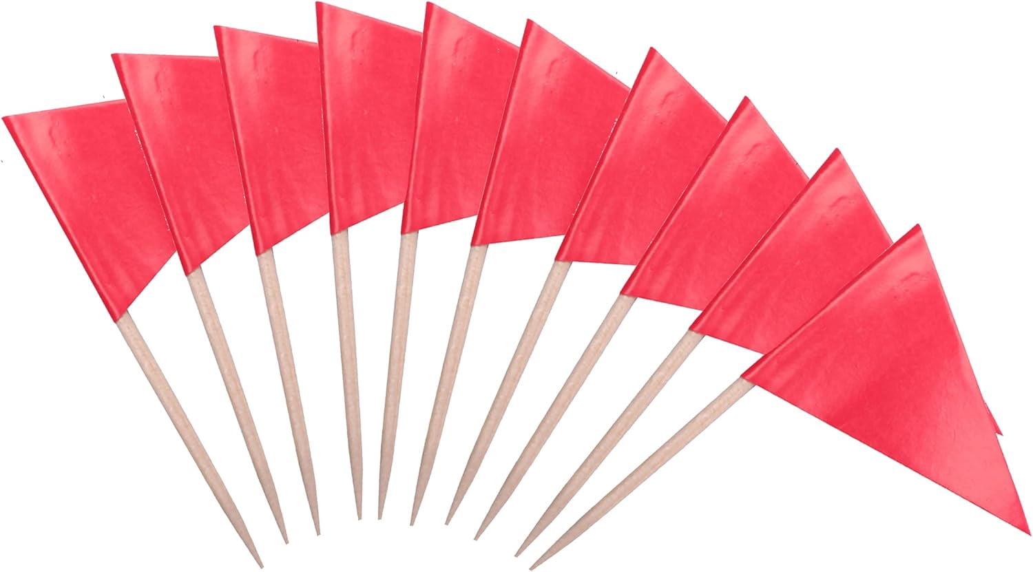 Pink Triangle Flaglets Solid Pink Cupcake Toppers Flags Mini Small Plain Pink Triangle ...