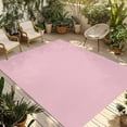 thumbnail image 1 of Solid Pink Outdoor Rug 6x9 Ft - Reversible Patio Rug Outdoor Camping Rugs, Romantic Minimalism Abstract Denim Texture Washable Indoor Outdoor Area Rugs, Non-Slip Outdoor Carpet Runner for Deck/Porch, 1 of 8