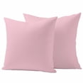 thumbnail image 1 of Solid Pink Outdoor Waterproof Pillow Covers, Romantic Minimalism Abstract Denim Texture Decorative Square Throw Pillowcase Sofa Cushion Sham for Patio/Couch/Chair, 20"x20" 2 Pack, 1 of 8