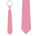 thumbnail image 1 of Solid Pink Zipper Tie Mens Pre-Tied Necktie…, 1 of 2