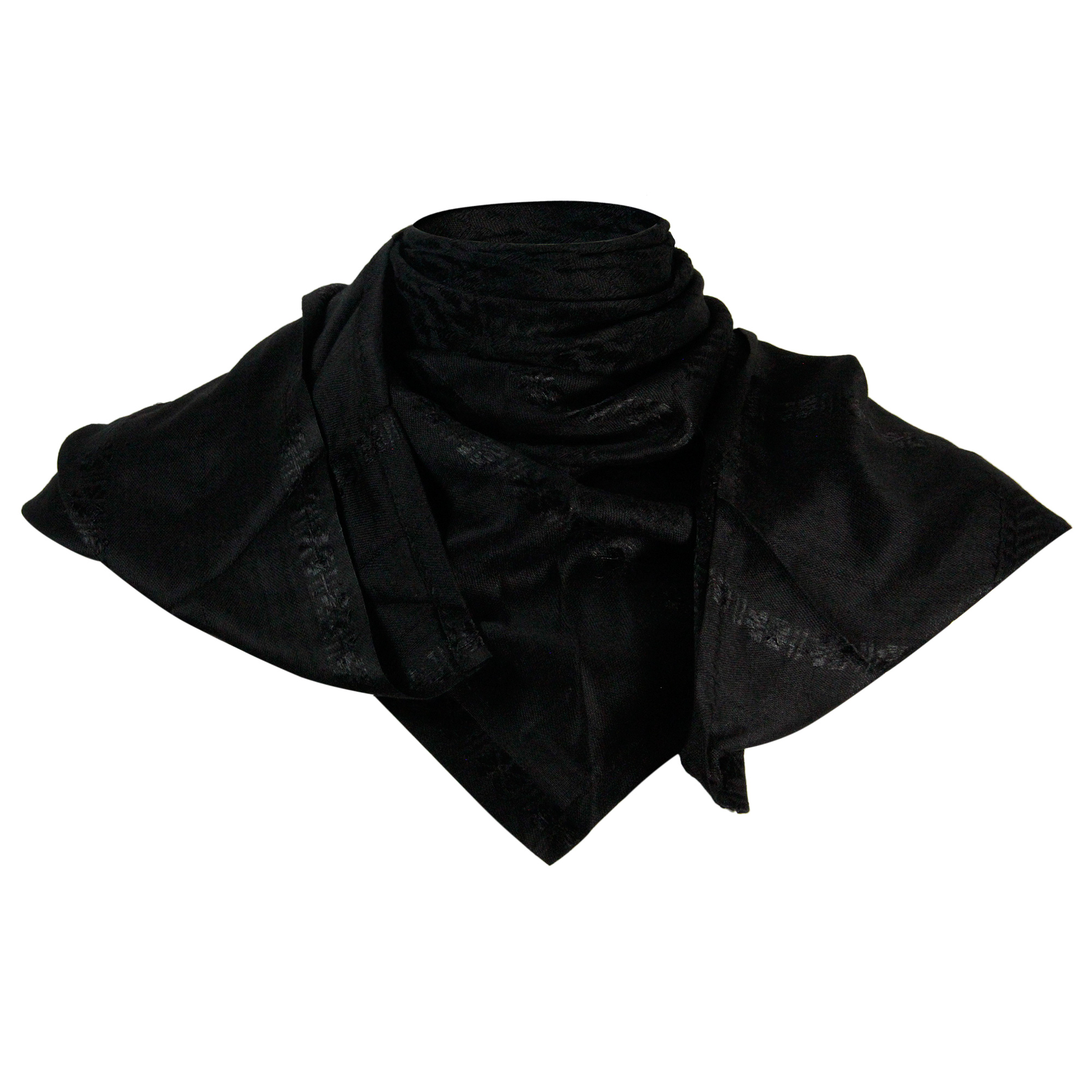Solid Plain Black Shemagh Tactical Desert Scarf Keffiyeh