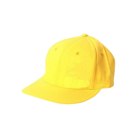 Solid Plain Style Flatbill Snapback Hat Cap, Yellow