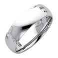 thumbnail image 1 of Solid Plain Wedding Band 14k White Gold Ring Comfort Fit Polished Finish, 6 mm, Size 8, 1 of 1