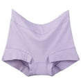 thumbnail image 1 of Solid Plus Size XL-6XL Casual High Waisted Cotton Underwear Ladies Soft Full Briefs Panties Soft Breathable Super Stretchy Ladies Briefs Panties for Women Pack Tummy Suits Purple 3XL, 1 of 4