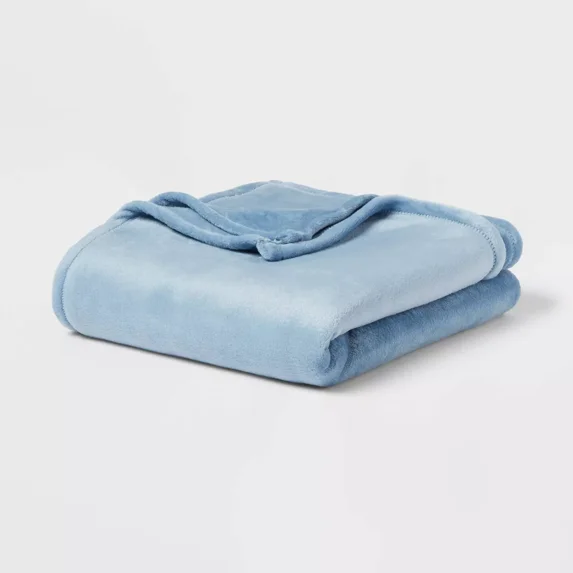 Solid Plush Bed Blanket