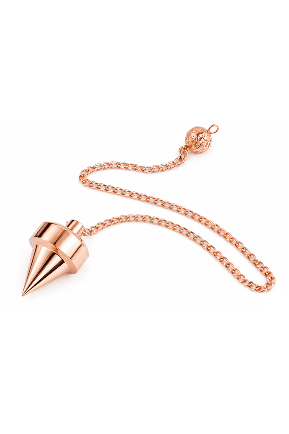 Solid Pointed Cone Small Pendulum Copper Metal Well Balanced Divination Dowsing Meditation Pendulum