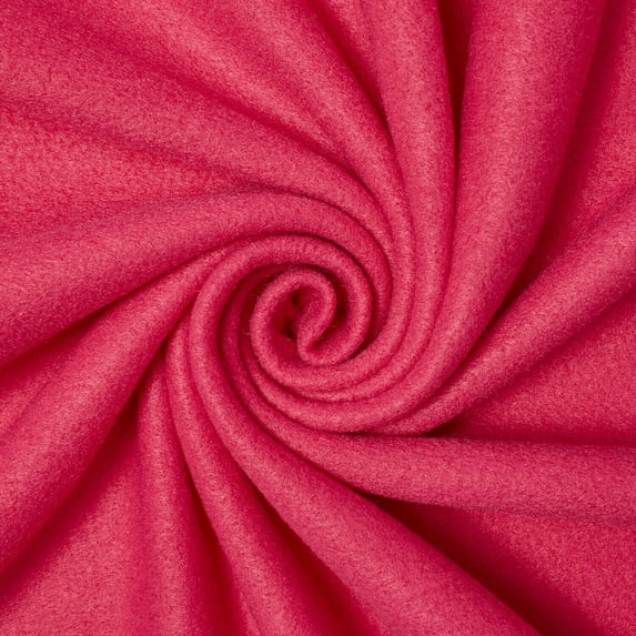 Polar Fleece 60" Soft Anti-Pill Polyester Flannel Fabric by the Yard – For Blankets, Jackets, Hats, Crafts & Sewing Projects (Fuchsia, 1 Yard)