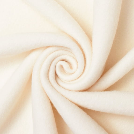 Polar Fleece 60" Soft Anti-Pill Polyester Flannel Fabric by the Yard – For Blankets, Jackets, Hats, Crafts & Sewing Projects (Beige, 1 Yard)