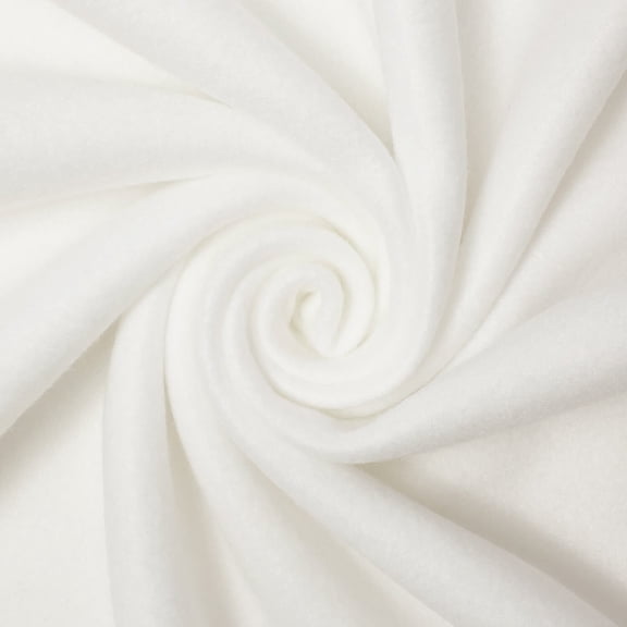 Solid Polar Fleece Fabric Anti-Pill 60" Wide By the Yard Many Colors (Off White)