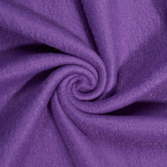 Polar Fleece 60" Soft Anti-Pill Polyester Flannel Fabric by the Yard – For Blankets, Jackets, Hats, Crafts & Sewing Projects (Purple, 1 Yard)