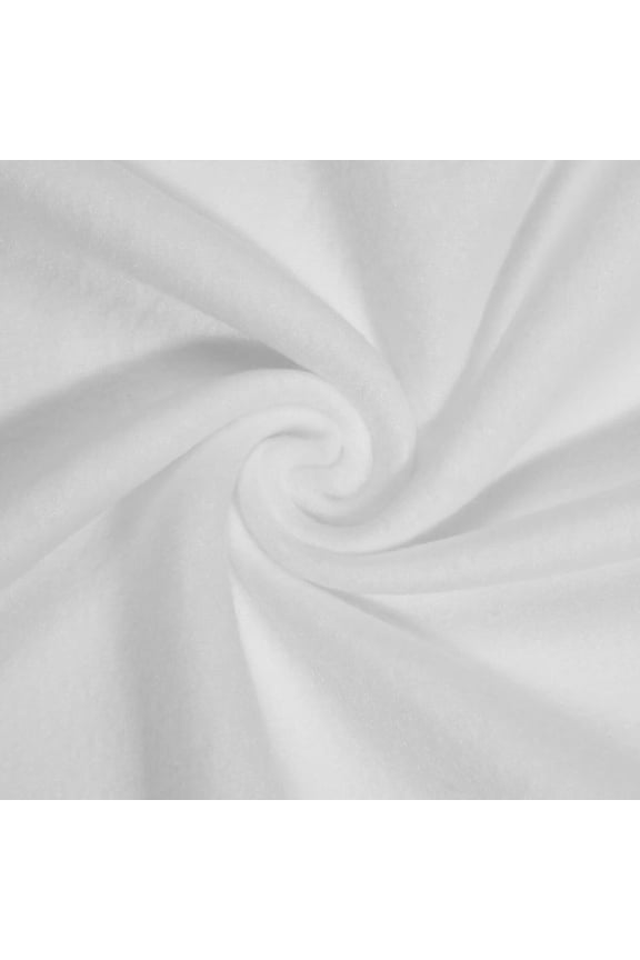 Polar Fleece 60" Soft Anti-Pill Polyester Flannel Fabric by the Yard – For Blankets, Jackets, Hats, Crafts & Sewing Projects (White, 1 Yard)