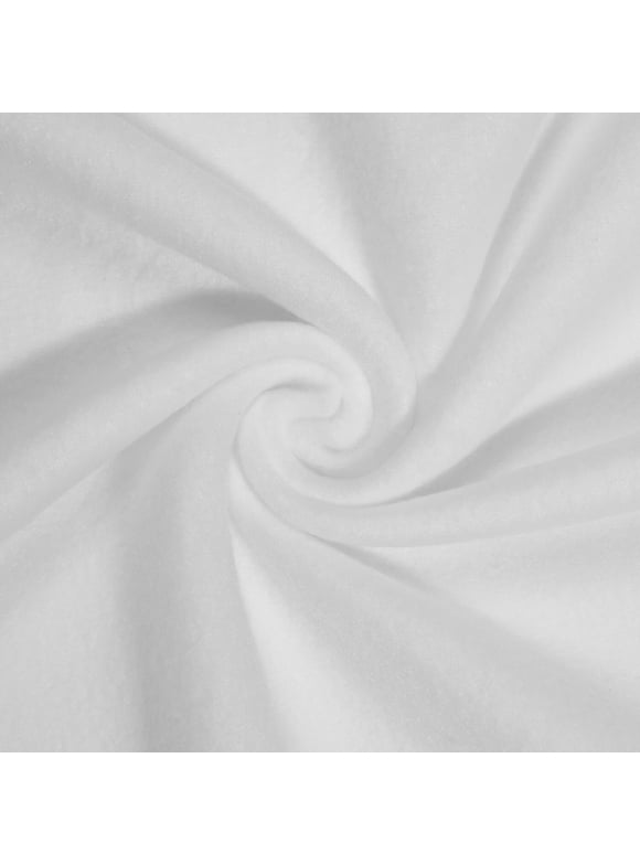 Solid Polar Fleece Fabric Anti-Pill 60" Wide By the Yard Many Colors (White)