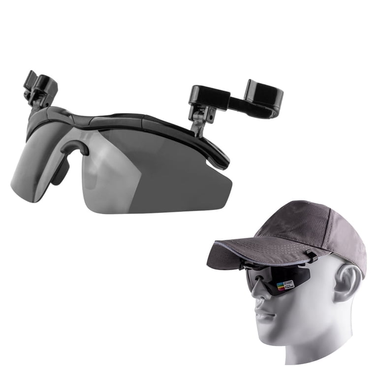 UV Protection Polarized Baseball Cap Sunglasses with Clip-on  display picture 2