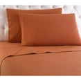 thumbnail image 1 of Shavel Micro Flannel High Quality Sheet Set - Queen Flat/Fitted Sheet 92x108/80x60x18" 2-Pillowcase 21x32" - Spice., 1 of 2