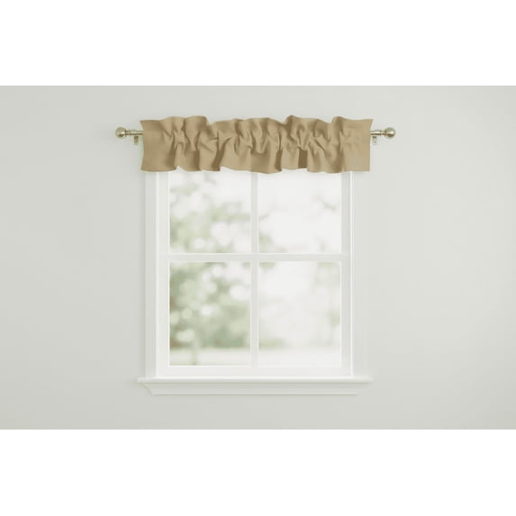 Solid Poplin Curtain Sleeve Topper Beige