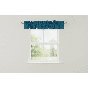 Solid Poplin Curtain Sleeve Topper Dark Teal