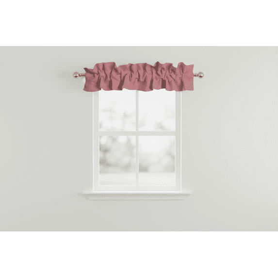 Solid Poplin Curtain Sleeve Topper Dusty Rose