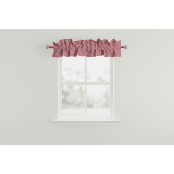 Solid Poplin Curtain Sleeve Topper Dusty Rose