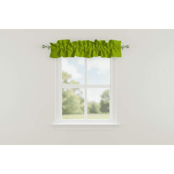Solid Poplin Curtain Sleeve Topper Moss