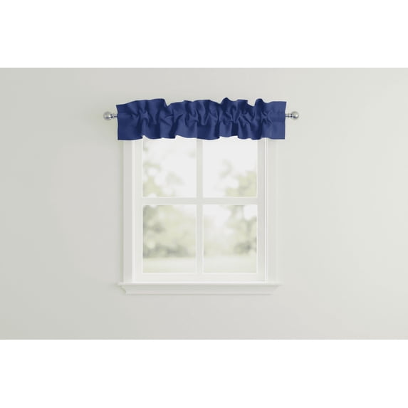 Solid Poplin Curtain Sleeve Topper Navy