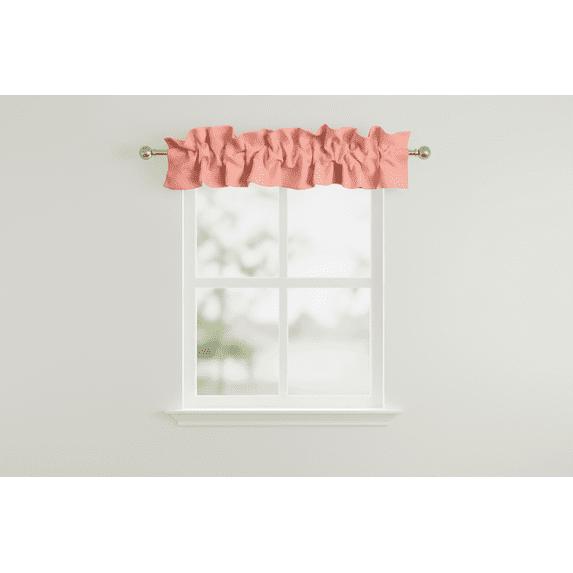 Solid Poplin Curtain Sleeve Topper Peach