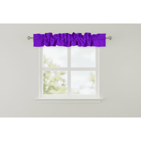 Solid Poplin Curtain Sleeve Topper Purple