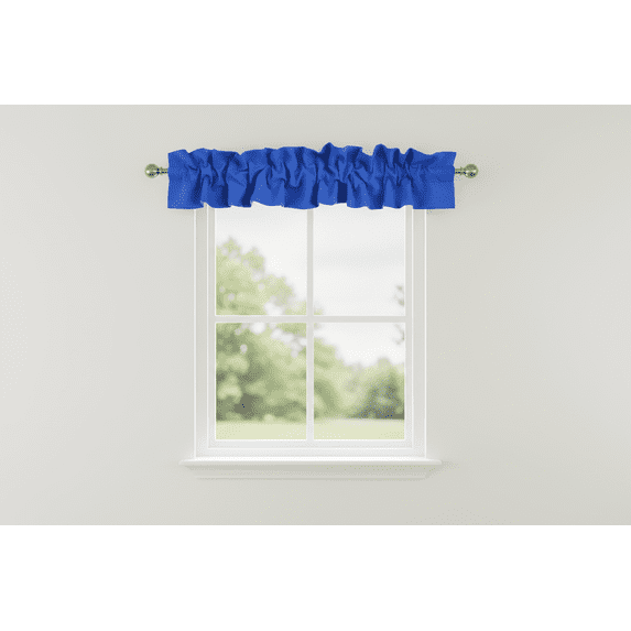 Solid Poplin Curtain Sleeve Topper Royal Blue