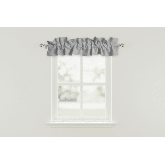 Solid Poplin Curtain Sleeve Topper Silver