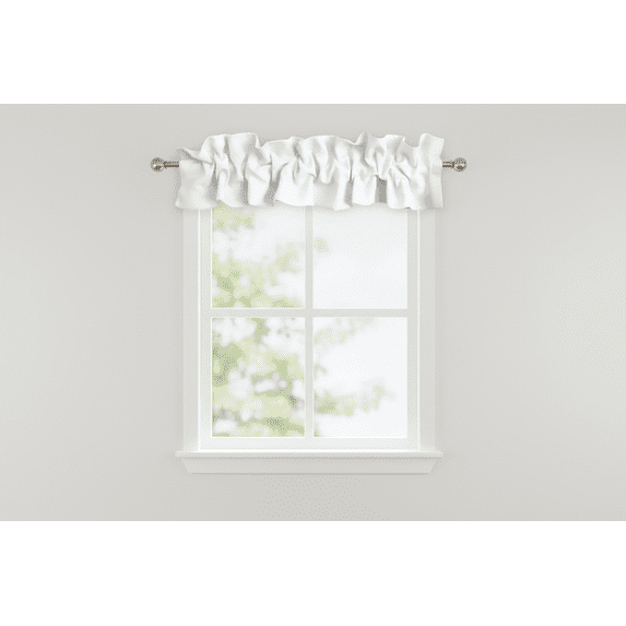 Solid Poplin Curtain Sleeve Topper White