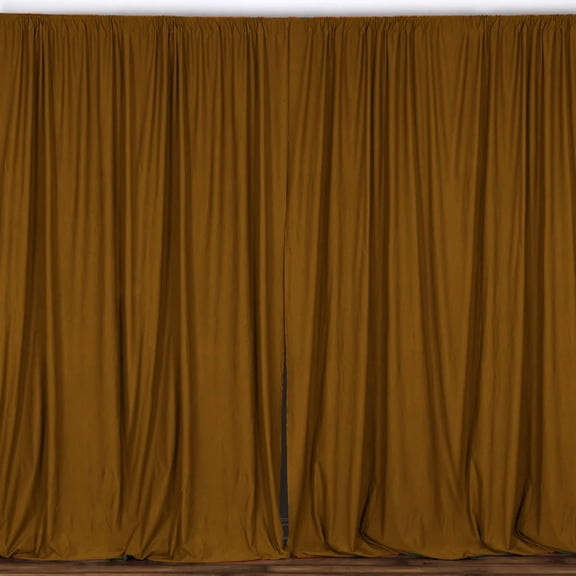 Solid Poplin Window Curtain or Photography Backdrop 58" Wide Dark Gold