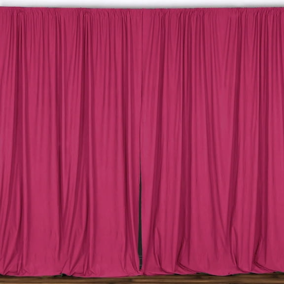 Solid Poplin Window Curtain or Photography Backdrop 58" Wide Fuchsia