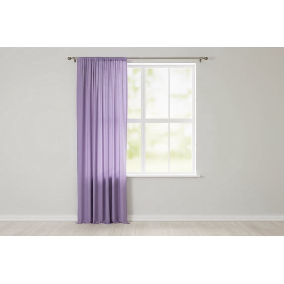 Solid Poplin Window Curtain or Photography Backdrop 58" Wide - Lavender
