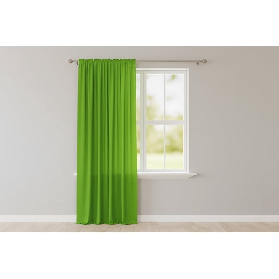 Solid Poplin Window Curtain or Photography Backdrop 58" Wide - Lime Green