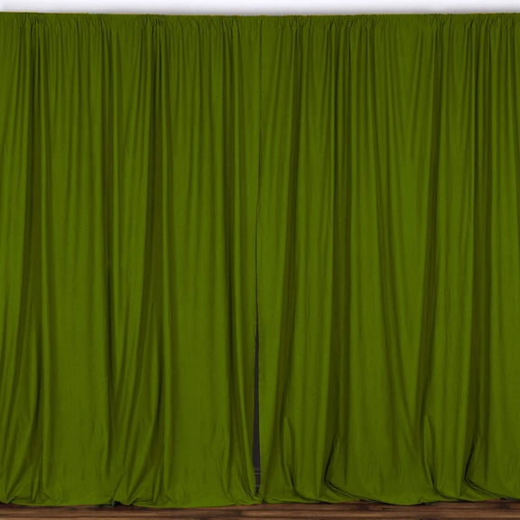 Solid Poplin Window Curtain or Photography Backdrop 58" Wide Moss Green