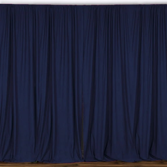 Solid Poplin Window Curtain or Photography Backdrop 58" Wide Navy Blue