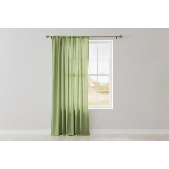 Solid Poplin Window Curtain or Photography Backdrop 58" Wide - Tea Green