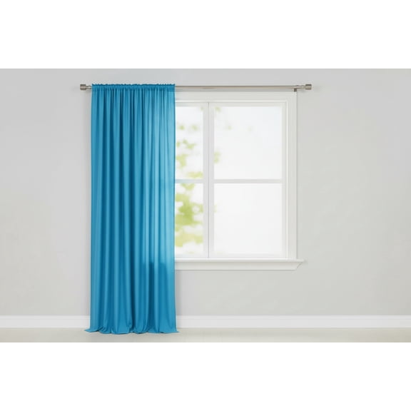 Solid Poplin Window Curtain or Photography Backdrop 58" Wide - Turquoise