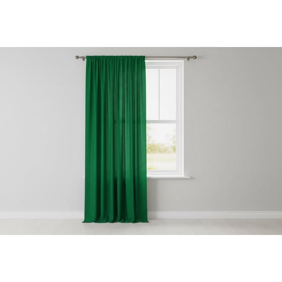 Solid Poplin Window Curtain or Photography Backdrop 58" Wide - Valley Green
